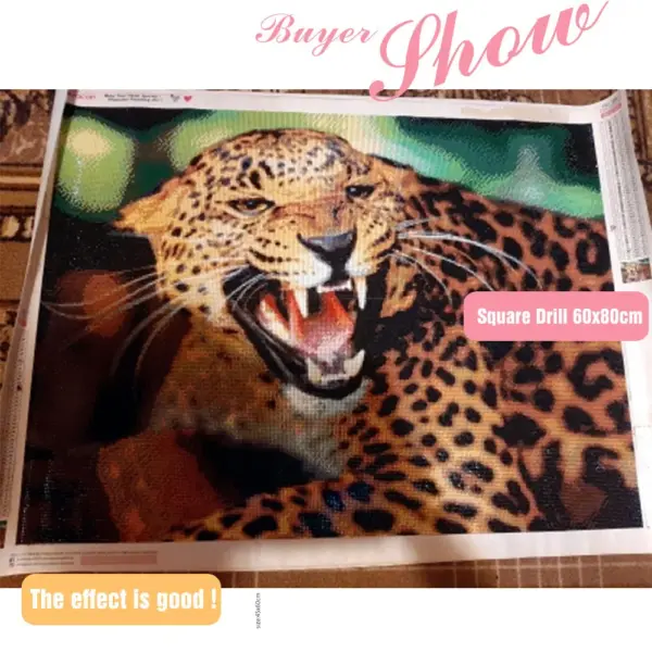 HUACAN Diamond Painting Kit – Spotted Leopard HUACAN Diamond Painting Kit – Spotted Leopard – photo 5