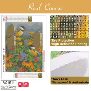 HUACAN Diamond Painting Kit – Perched Bluebird – photo 2