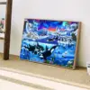HUACAN Diamond Painting Kit – Arctic Penguin Kit Pintura con Diamantes HUACAN – Pingüino Ártico – foto 3