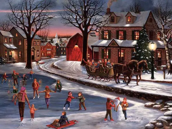 Winter Snowman Street