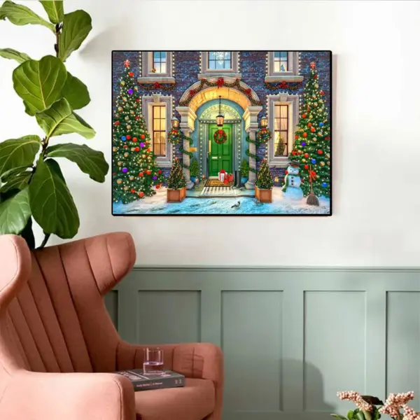 HUACAN Diamond Painting Kit – Christmas Front Door – photo 3