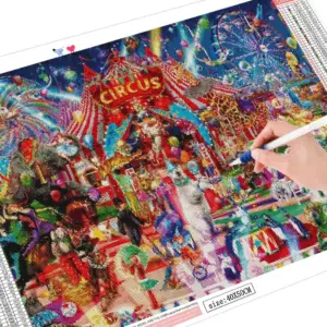 HUACAN Diamond Painting Kit – Circus Night – photo 2