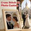 HUACAN Personal Photo Cross Stitch Kit – Handmade Needlework Set