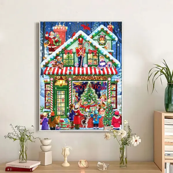 HUACAN Diamond Painting Kit – Christmas Toy Shop – photo 4