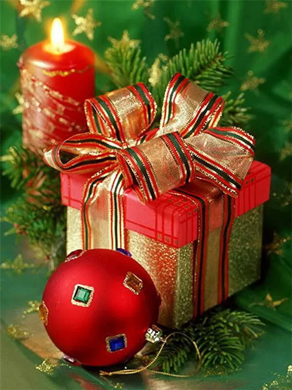 HUACAN Christmas Candle Diamond Painting Kit – photo 2