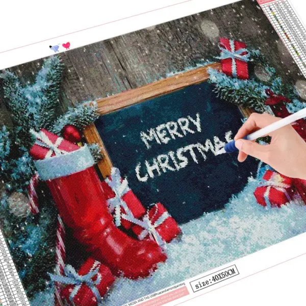 HUACAN Christmas Bear & Window Diamond Painting Kit HUACAN Christmas Bear & Window Diamond Painting Kit – photo 3