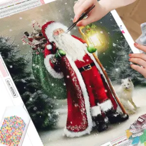 HUACAN Diamond Painting Kit – Woodland Santa – photo 2