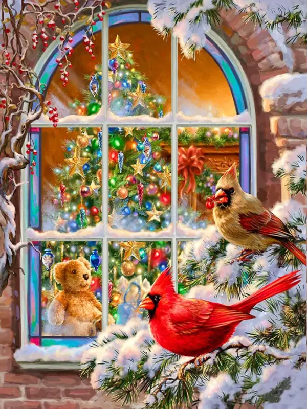 HUACAN Christmas Cardinal Diamond Painting Kit – photo 2