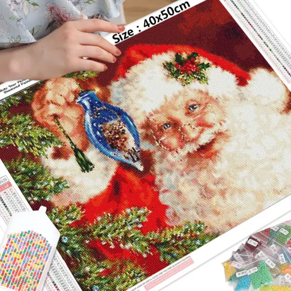HUACAN Diamond Painting Kit – Santa’s Portrait – photo 2