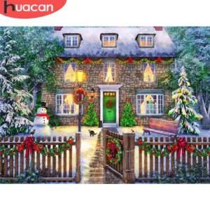 HUACAN Diamond Painting Kit – Christmas Cottage