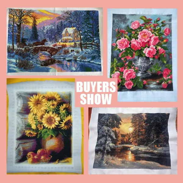HUACAN Personalized Photo Cross Stitch Embroidery Set