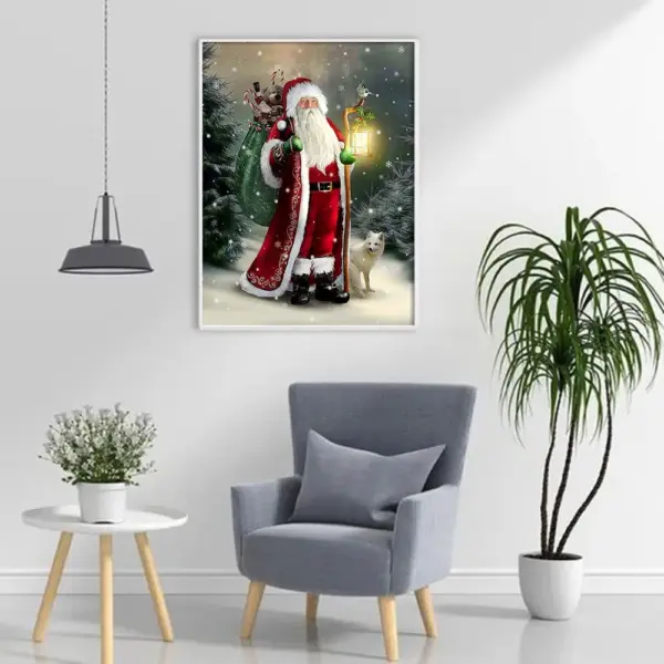 HUACAN Diamond Painting Kit – Woodland Santa – photo 3
