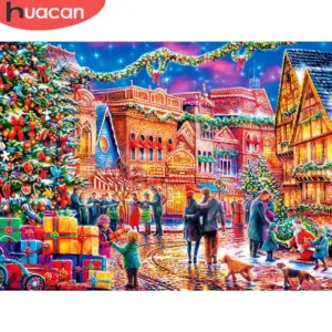 HUACAN Diamond Painting Kit – Christmas Village Street