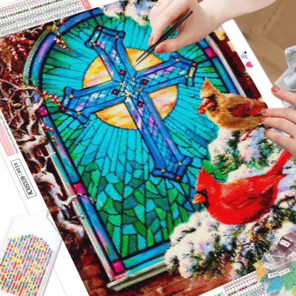 HUACAN Christmas Cardinal Diamond Painting Kit – photo 4