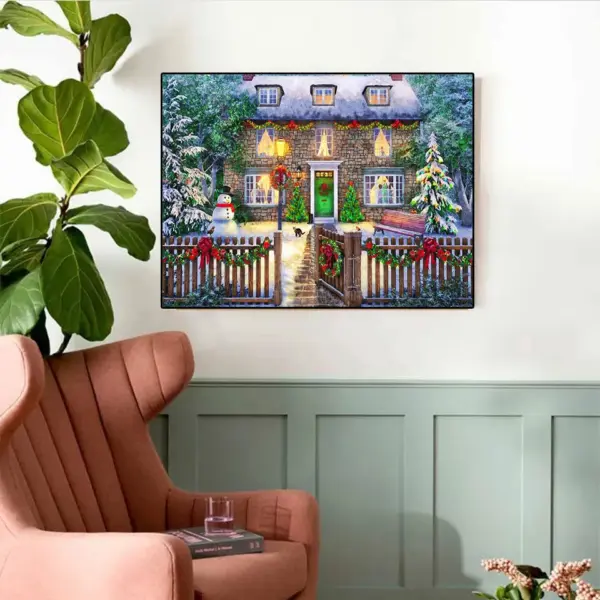 HUACAN Diamond Painting Kit – Christmas Cottage – photo 3