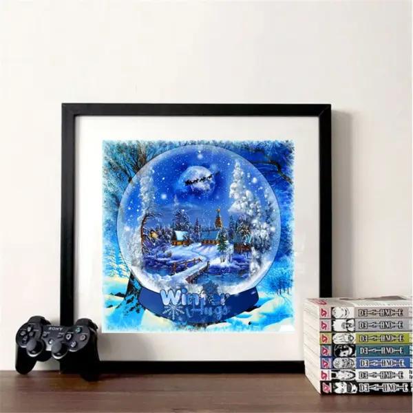 HUACAN Diamond Painting Kit – Winter Snow Globe HUACAN Diamond Painting Kit – Winter Snow Globe – photo 3