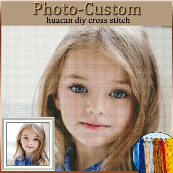 HUACAN Photo Custom Embroidery Cross Stitch Kit