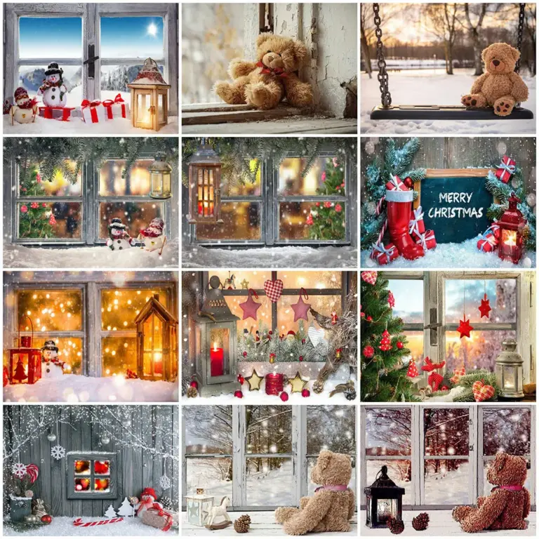 HUACAN Christmas Bear & Window Diamond Painting Kit