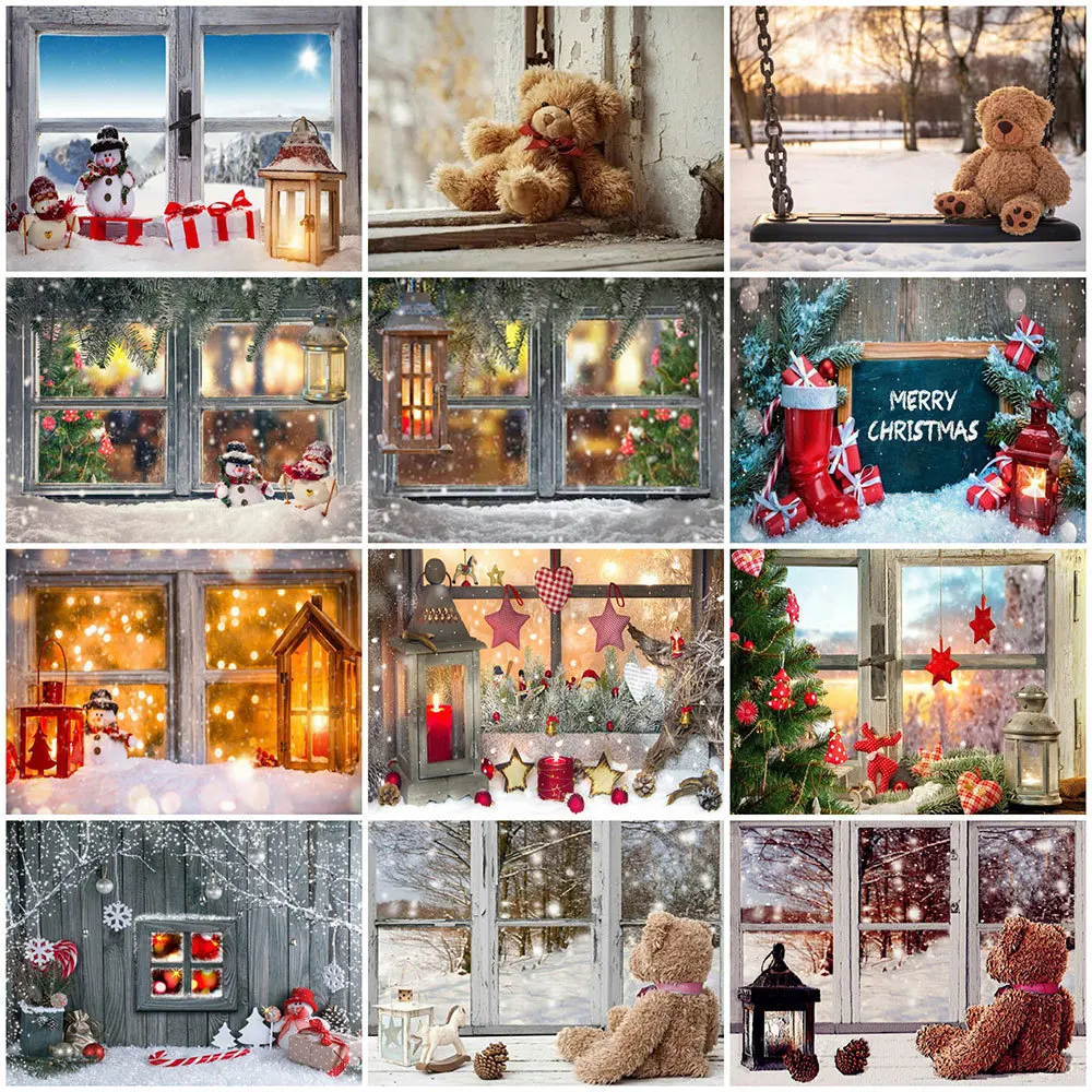 HUACAN Christmas Bear & Window Diamond Painting Kit HUACAN Christmas Bear & Window Diamond Painting Kit