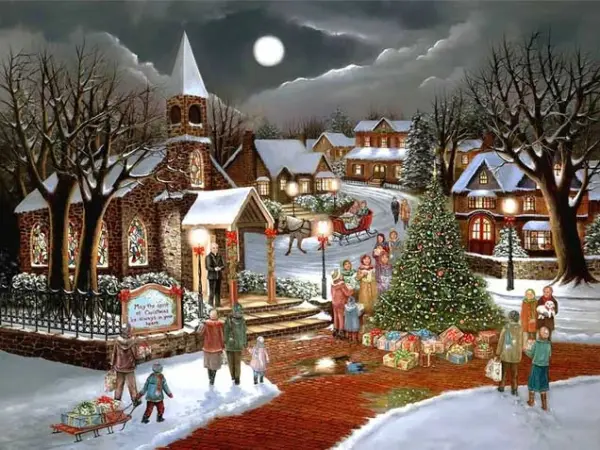 Moonlit Church