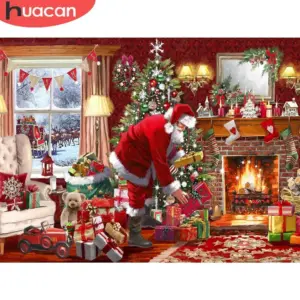 HUACAN Diamond Painting Kit – Santa’s Christmas Eve