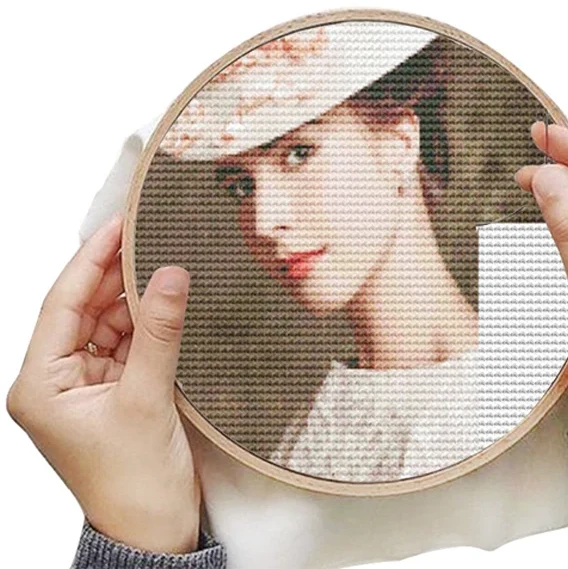 HUACAN Personalized Photo Cross Stitch Embroidery Set