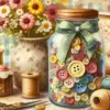 HUACAN Diamond Painting Kit – Buttons in a Jar – photo 2