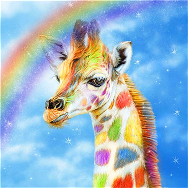 HUACAN Diamond Painting Kit – Giraffe Portraits – photo 2