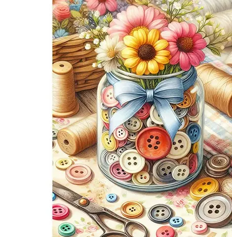 Diamond Painting Kit – Buttons in a Jar XL, AB & Fairy Dust – photo 2